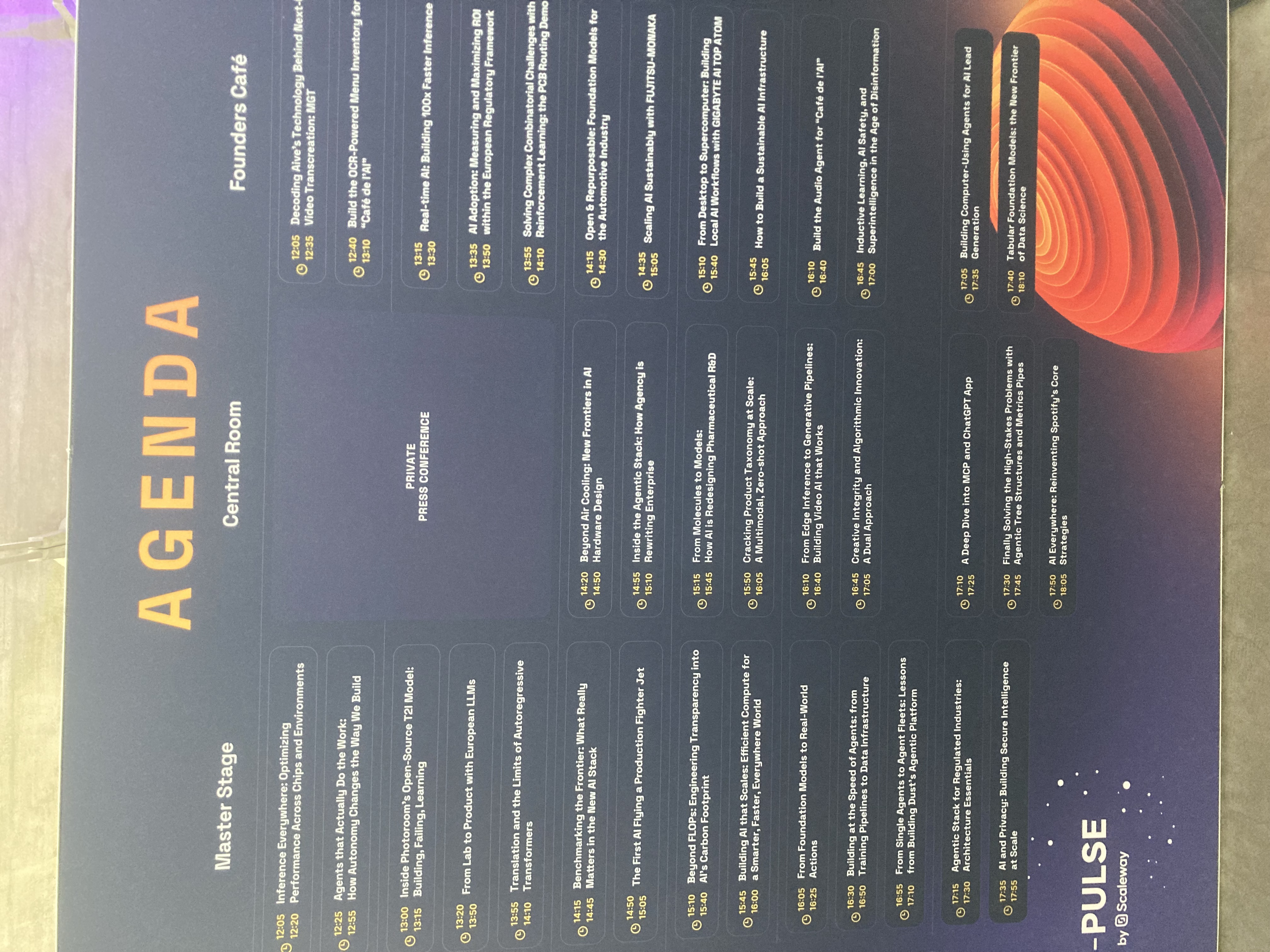 Agenda des conférences ai-PULSE 2025